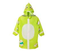 Kids Rain Poncho Outdoor Waterproof Jacket All in One Hooded Raincoat Resistant Rainproof Cape Muddy Suit for Childs 1-9 Years Green