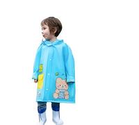 Kids Rain Poncho Outdoor Waterproof Jacket Suit Girls Boys Children Hooded Raincoat Easy to Dry Portable for Toddler Age 1-10Years Blue