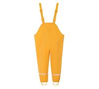 Kids Rain Trousers Boys Girls Waterproof Bib Overalls Rain Dungarees Mud Proof Pants with Reflective Strip Outdoor Windproof Lightweight Thin Play Cycling Rainwear for 2-7 Years Yellow