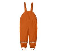 Kids Rain Trousers Boys Girls Waterproof Bib Overalls Rain Dungarees Mud Proof Pants with Reflective Strip Outdoor Windproof Lightweight Thin Play Cycling Rainwear for 2-7 Years Orange