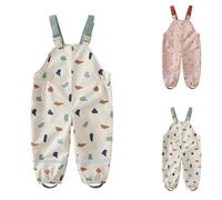 Kids Rain Trousers Girls Boys Rain Dungarees Waterproof Bib Overalls, Print Pattern Waterproof Trousers Kids, Rains Trouser Boys Girls Waterproof Bib Overalls Toddler Rains Pants White
