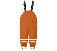 Kids Rain Trousers Waterproof Boys Dungarees Reflective Strips Adjustable Braces Girls Lightweight Overalls Mud Jumpsuit Windproof Toddler Rain Pants Plain Breathable (3-Orange, 1-3 Years)