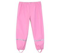 Kids Rain Trousers Waterproof Boys Dungarees Reflective Strips Adjustable Braces Girls Lightweight Overalls Mud Jumpsuit Windproof Toddler Rain Pants Plain Breathable Spring Outdoor Blue Pink Green