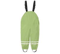 Kids Rain Trousers Waterproof Boys Dungarees Reflective Strips Adjustable Braces Girls Lightweight Overalls Mud Jumpsuit Windproof Toddler Rain Pants Plain Breathable (11-Green, 5-6 Years)