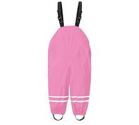 Kids Rain Trousers Waterproof Boys Dungarees Reflective Strips Adjustable Braces Girls Lightweight Overalls Mud Jumpsuit Windproof Toddler Rain Pants Plain Breathable Spring Outdoor Blue Pink Green