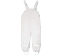 Kids Rain Trousers Waterproof Boys Dungarees Reflective Strips Adjustable Braces Girls Lightweight Overalls Mud Jumpsuit Windproof Toddler Rain Pants Plain Breathable (7-White, 4-5 Years)