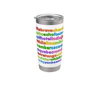 Kids Rainbow Color Phonetic Alphabet Cute Fridge Magnets Stainless Steel Insulated Tumbler