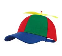 Kids Rainbow Propeller Baseball Cap Funny Colorful Helicopter Hat Summer Sun Protection Hat Child Breathable Peaked Caps Snapback Cap for Fancy Dress Party Outdoor Activities Boys Girls 2-9 Years Old