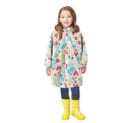 Kids Raincoat Boys Girls Toddler Rain Poncho Reusable Waterpoof Rain Jacket Toddler Rains Coats Lightweight Rainwear Cute Rainproof Cape for Outdoor Cycling Hiking Camping Climbing White