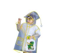 Kids Raincoat for Girls Boys, Waterproof EVA Rain Poncho with Hood, Reusable Toddler Rain Jacket Cape Rainwear, Clear Children Raincoat for Travel Outdoor Climbing Hiking Camping