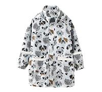 Kids Raincoat Jackets Windbreaker Waterproof Parka Shower Resistant Hooded Raincoat for School Outdoor Travel Hiking for Children Girls Boys Age 2-13 Years White