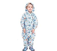 Kids Raincoat Waterproof Puddle Suit Hooded Overall Rainsuit All in One Boys Raincoats Rainwear Lightweight Girls Toddler Raincoat Romper Dinosaurs 1-2 Years