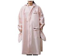 Kids Raincoats Boys Girls Waterproof Rain Jacket Poncho Children Hooded Raincoat Resistant Rainproof Cape for Toddler Age 1-10Years Pink