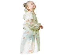 Kids Raincoats, Girls Rain Poncho Waterproof Rain Jacket Cartoon Children Toddler Rain Wear Hooded Reusable Rainwear with Backpack Cover
