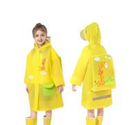 Kids Raincoats Lightweight Waterproof Poncho Coat Rain Suit Girls Boys All in One Hooded Raincoat EVA Childrens Portable for Toddler Age 1-10Years