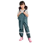 Kids Raincoats Lightweight Waterproof Poncho Coat Rain Suit Girls Boys Windbreaker Shower Resistant and Machine Washable Age 2-13 Years Dark Green