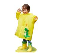 Kids Raincoats Rain Coat for Girls and Boys Reusable Coats Children Hooded Raincoat Cute Outwear Portable Age 2-13 Years Yellow