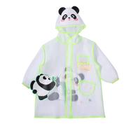 Kids Raincoats Rain Coat for Girls and Boys Reusable Rainwear Windbreaker with Hood Cartoon Lightweight Age 2-13 Years Green