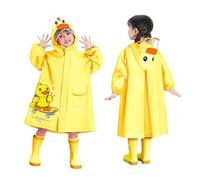 Kids Raincoats Rain Coat for Girls and Boys Reusable Rainwear Windbreaker with Hood Easy to Dry Lightweight Toddler Age 1-10Years