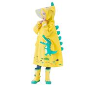 Kids Raincoats Raincoat Jackets Reusable Rain Coats All in One Rainsuit Easy to Dry Rainproof Cape Girls Boys Age 2-13 Years Yellow
