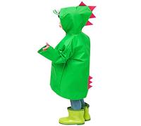 Kids Raincoats Waterproof Rain Poncho Girls Boys Cute Dinosaur Rain Jacket Toddler Rain Coats Lightweight Rainwear Rainproof Cape For 2-12 Years Age 3 Years Army Green