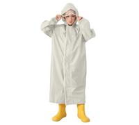 Kids Raincoats Waterproof Rainjacket Hooded Rain Poncho Toddler Boys Girls Rain Suit Reusable Rainwear with Backpack Cover Rainproof Cape for Unisex Kids Boys and Girls (11-Beige, 2-4 Years)