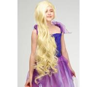 Kids Rapunzel Style Long Blonde Wavy Princess Wig