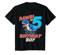 Kids Rawr I'm 5 Dinosaur Five Years Old Kids 5th Birthday Boy T-Shirt