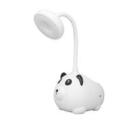 Kids Reading Light Panda, Eye Care Rechargeable Long Lasting Desk Lamp for Readers Book Lovers, LED Book Light Style Base Flexible Gooseneck USB Charge 600mAh LED Desk Lamp for