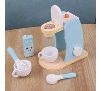 Kids Realistic Afternoon Tea Coffee Machine Toy Girls Pretend For Play Kitchen Toy With Spoon Milk Role For Play Accs