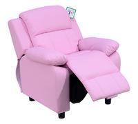 Kids Recliner Armchair Game Chair Sofa Children Seat PU Leather Pink
