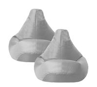 Kids Recliner Beanbag, Indoor and Outdoor, Purple (2-Pack) ICON Grey One Size