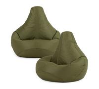 Kids Recliner Beanbag, Indoor and Outdoor, Purple (2-Pack) ICON Khaki One Size