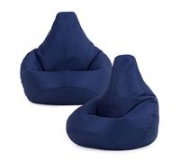Kids Recliner Beanbag, Indoor and Outdoor, Purple (2-Pack) ICON Navy One Size