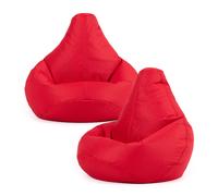 Kids Recliner Beanbag, Indoor and Outdoor, Purple (2-Pack) ICON Red One Size