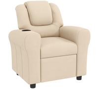 Kids Recliner Chair Toddler Armchair with Footrest Cup Holder Soft Plush Blue