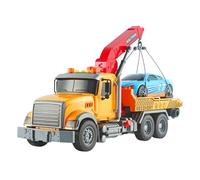 Kids Rescue Crane Vehicle - Big Construction Crane Toy with Car Accessories, Sound Light Effects | Preschool Truck Toy Set with Push-and-Go Race Car, Gift for toddler Boys Girls Age 3-8 Years