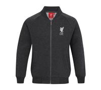 Liverpool FC Official Gift Boys Retro Varsity Baseball Jacket Charcoal 8-9 Years