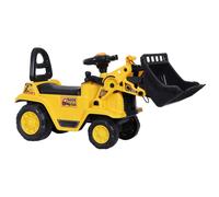 Kids Ride On Bulldozer Push Along Toddler Digger Storage Construction Yellow