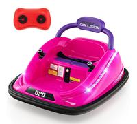 Kids Ride-On Bumper Car Electric Children 360° Swivel Toy Car 12V COSTWAY Pink One Size