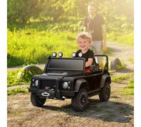AIYAPLAY Land Rover Licensed Electric Car for Kids, 12V Battery-Powered Kids Ride On Car with Remote Control, Music, Horn, Suspension Wheels, LED Lights, Off-Road Toy for 3-5 Years Old, Black