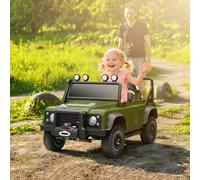 AIYAPLAY Land Rover Licensed Electric Car for Kids, 12V Battery-Powered Kids Ride On Car with Remote Control, Music, Horn, Suspension Wheels, LED Lights, Off-Road Toy for 3-5 Years Old, Green