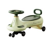 Kids Ride On Car Wiggle Car with Lights & Music Anti-Rollover Swing car for Boys Girls Ages 1-8 Indoor Outdoor Toy(Grn,No Lights and music)