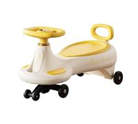 Kids Ride On Car Wiggle Car with Lights & Music Anti-Rollover Swing car for Boys Girls Ages 1-8 Indoor Outdoor Toy(Gelb,No Lights and music)