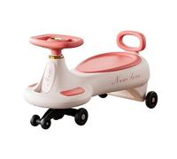 Kids Ride On Car Wiggle Car with Lights & Music Anti-Rollover Swing car for Boys Girls Ages 1-8 Indoor Outdoor Toy(Rose,No Lights and music)