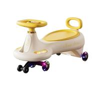 Kids Ride On Car Wiggle Car with Lights & Music Anti-Rollover Swing car for Boys Girls Ages 1-8 Indoor Outdoor Toy(Gelb,With Lights and music)