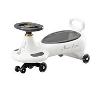 Kids Ride On Car Wiggle Car with Lights & Music Anti-Rollover Swing car for Boys Girls Ages 1-8 Indoor Outdoor Toy(Nero,No Lights and music)