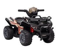 370-189V70BK HOMCOM 6V Kids Electric Ride on Car Toddlers Quad Bike All Terrain Vehicle Toy With Music for 18-36 months Black