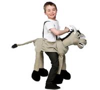 Kids Ride On Grey Donkey Fancy Dress Halloween Party Costume