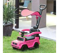 HOMCOM Kids Benz G350 Ride-on Sliding Car & Stroller - Pink, Pink